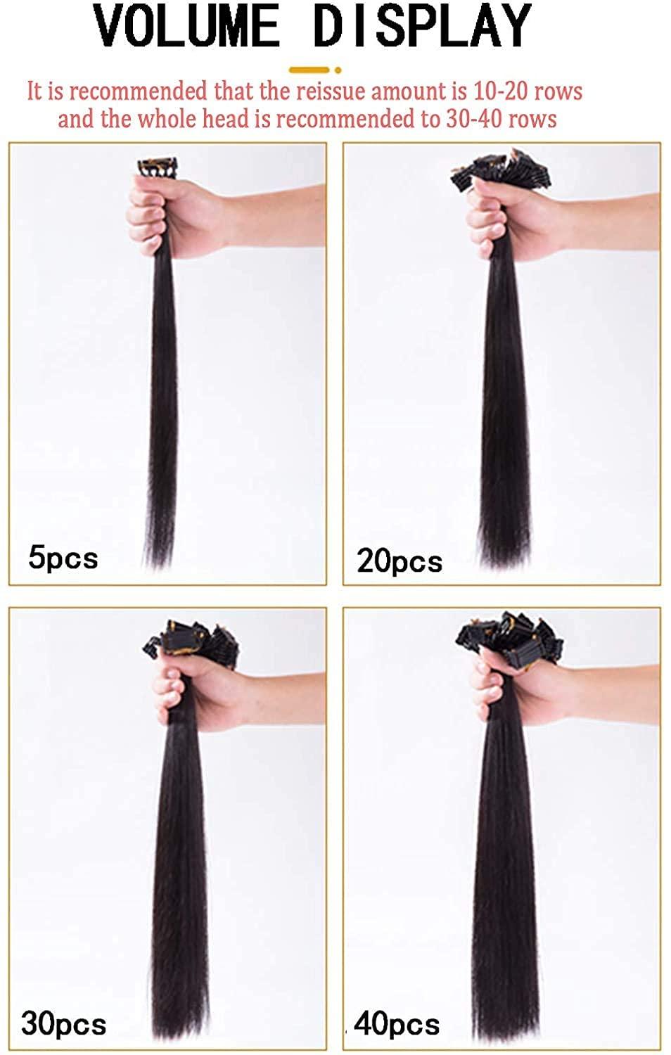 QWEIAS QWEIAS 6D Hair Extension Machine Kit Real Hair Extension for Salons Professional Hair Extension Equipment,Black,Hair Extensions Tool, 60cm24in