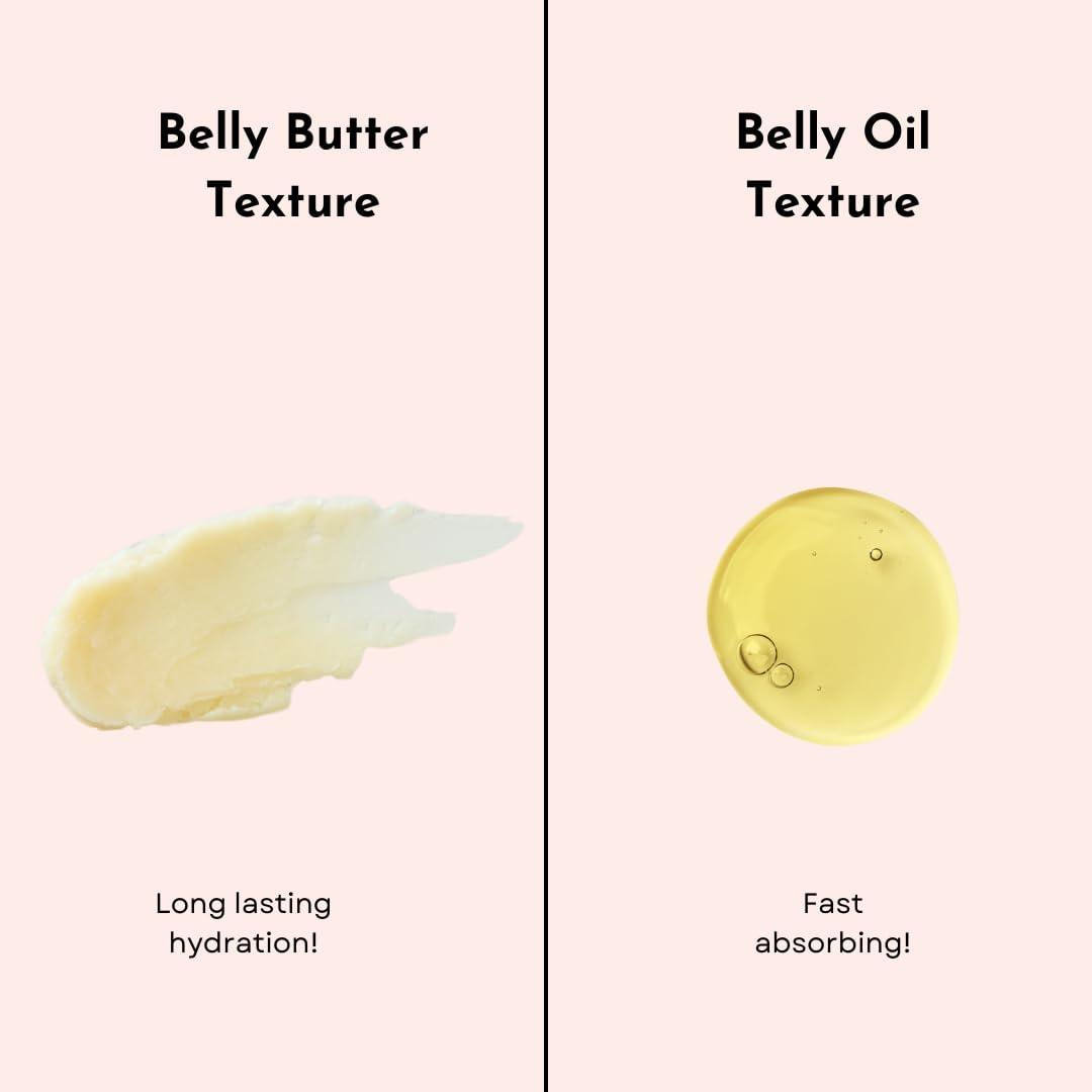 Irene Organics Belly Bundle by Irene Organics - Organic Belly Butter and Oil for Pregnancy Stretch Mark Prevention and Treatment - Award Winning Skincare For Pregnancy and Postpartum - Mother\'s Day Gift Set (Large)