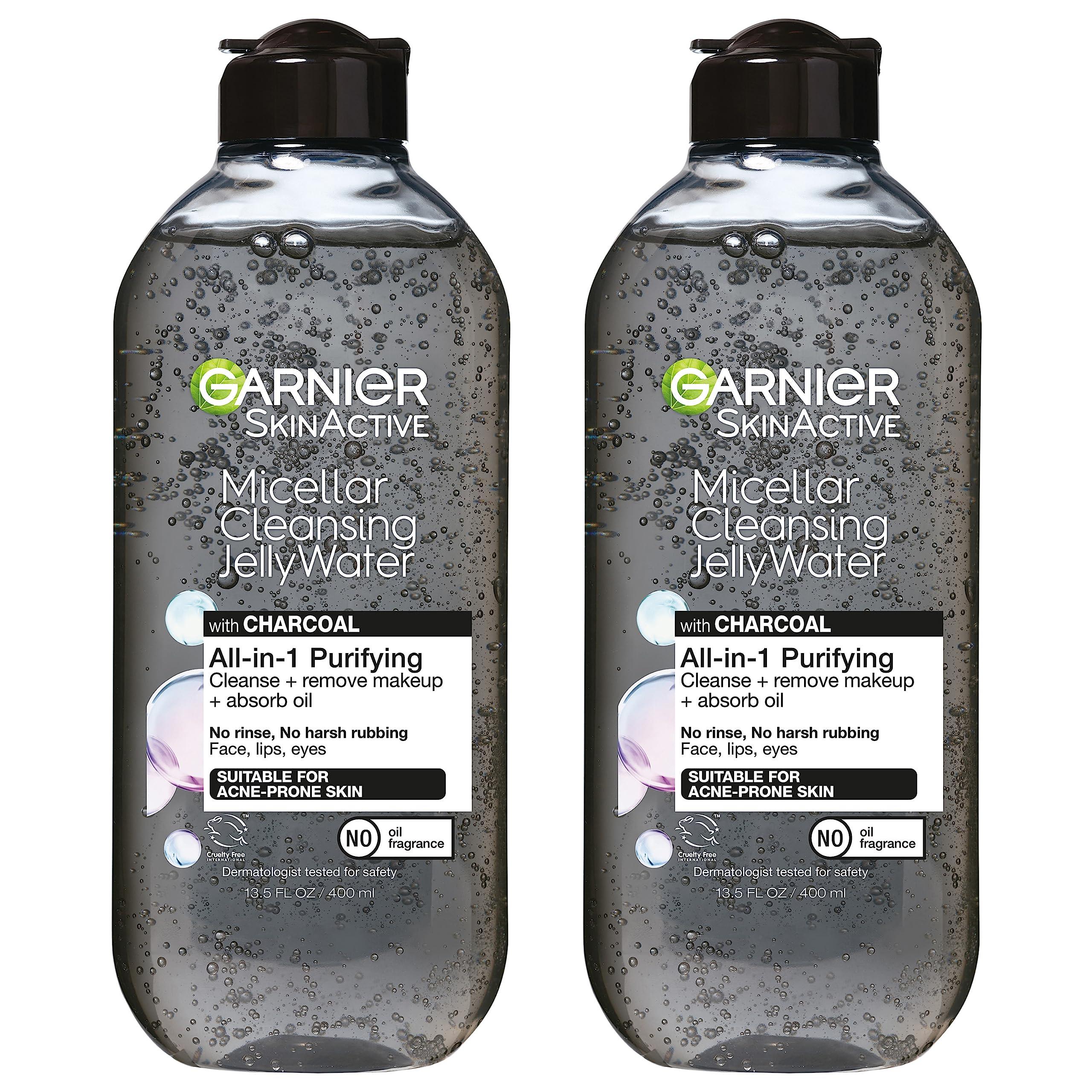 Garnier Garnier Skinactive Micellar Cleansing Jelly Water with Charcoal Purifying All in One Water, 2 Pack
