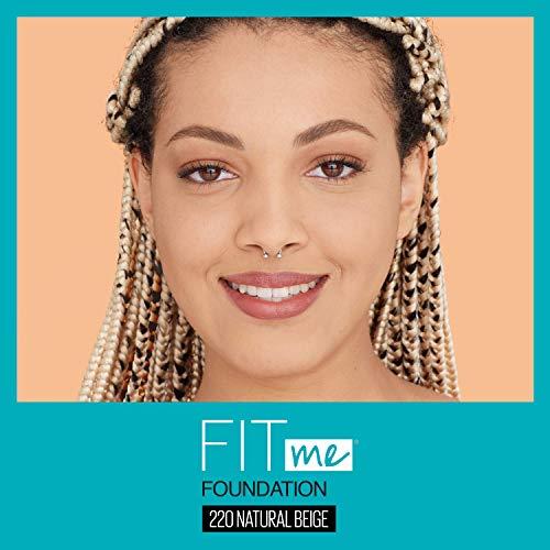 Maybelline New York Maybelline New York Fit Me Matte + Poreless Liquid Foundation, Pouch Format, 220 Natural Beige, 1.3 Ounce