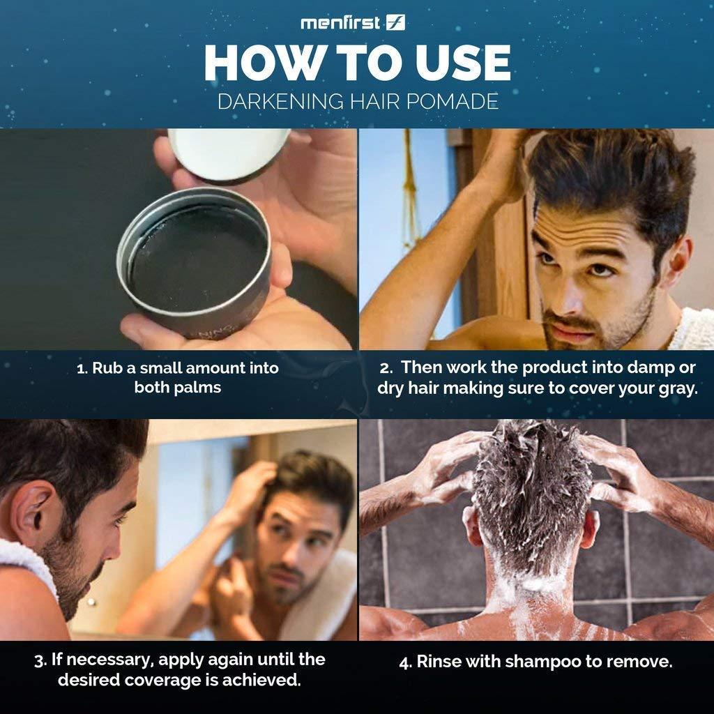 MENFIRST MENFIRST Gradual Gray - Good Bye Gray Hair- 3-in-1 Shampoo and Hair Pomade - 2 Pack Bundle