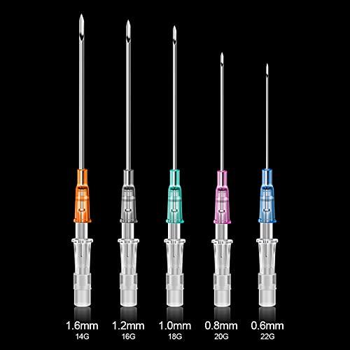 combofix combofix Catheter Piercing Needles 6pcs 22G Gauge Catheter Piercing Needles IV Catheter Needles for Ear Nose Belly Piercing Disposable Piercing Needles