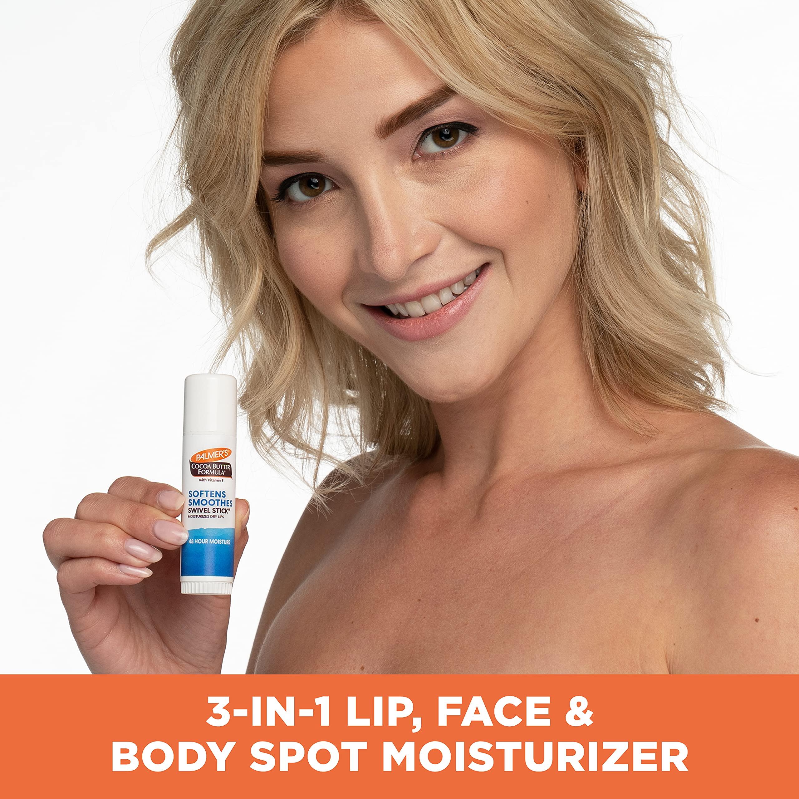 Palmer\'s Palmer\'s Cocoa Butter Moisturizing Swivel Stick (Pack of 3) & Raw Shea Butter Balm for Dry Skin, 7.25 Ounces