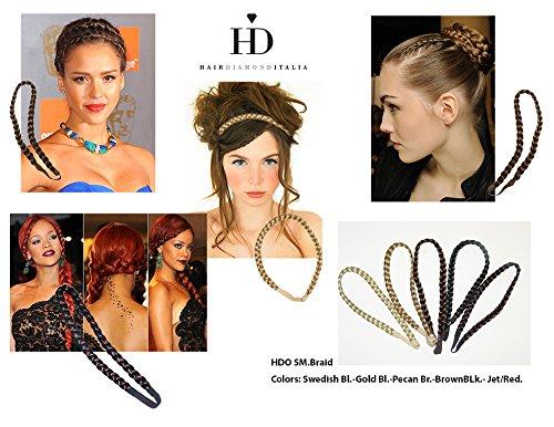 HairDiamond Italia HairDiamond Italia Human/Fiber Hair Braid Headband with Swarovski Crystals - CARAMEL
