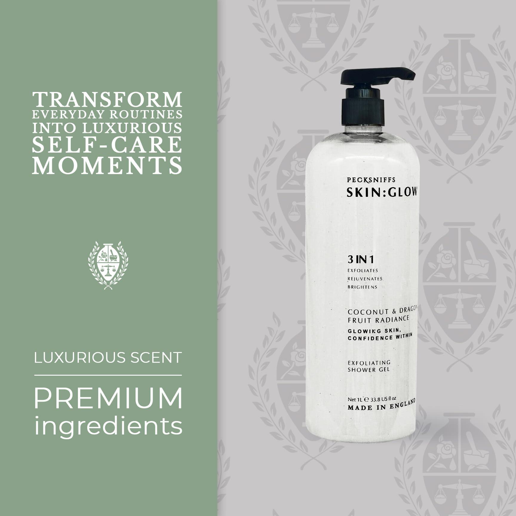 Pecksniff\'s Pecksniff\'s Coconut & Dragon Fruit Radiance Exfoliating Shower Gel | 1000 ml / 33.80 Fl Oz