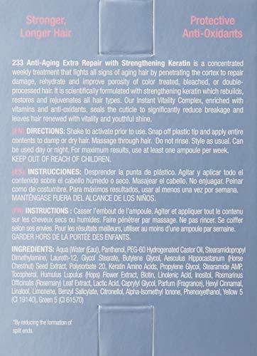 Roux Roux 233 Anti-Aging Extra Repair, Leave In Treatment with Strengthening Keratin, 3 Applications per Box