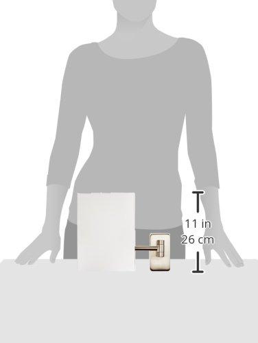 Jerdon Jerdon 8.75-Inch x 6.5-Inch Wall Mount Makeup Mirror - Personal Mirror with 5X Magnification & 14 inch Wall Extension - Nickel Wall Mount Arm - Model JRT695N