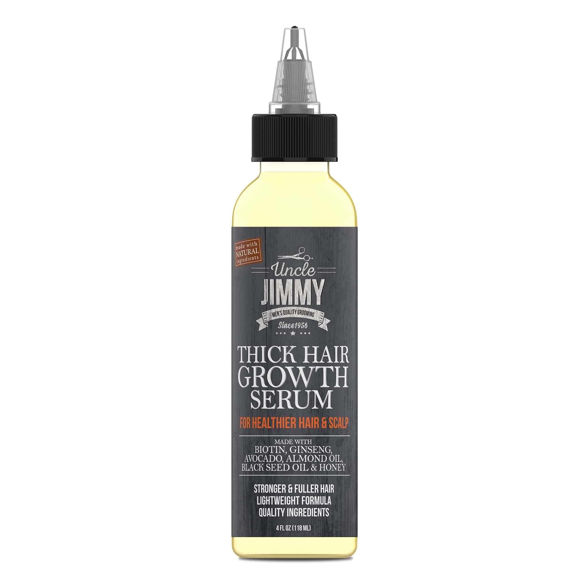 Uncle Jimmy Uncle Jimmy Thick Hair Growth Serum, Hair Growth Treatment, Anti Hair Loss, Promotes Thicker, Stronger Hair for Men & Women 4 Fl Oz