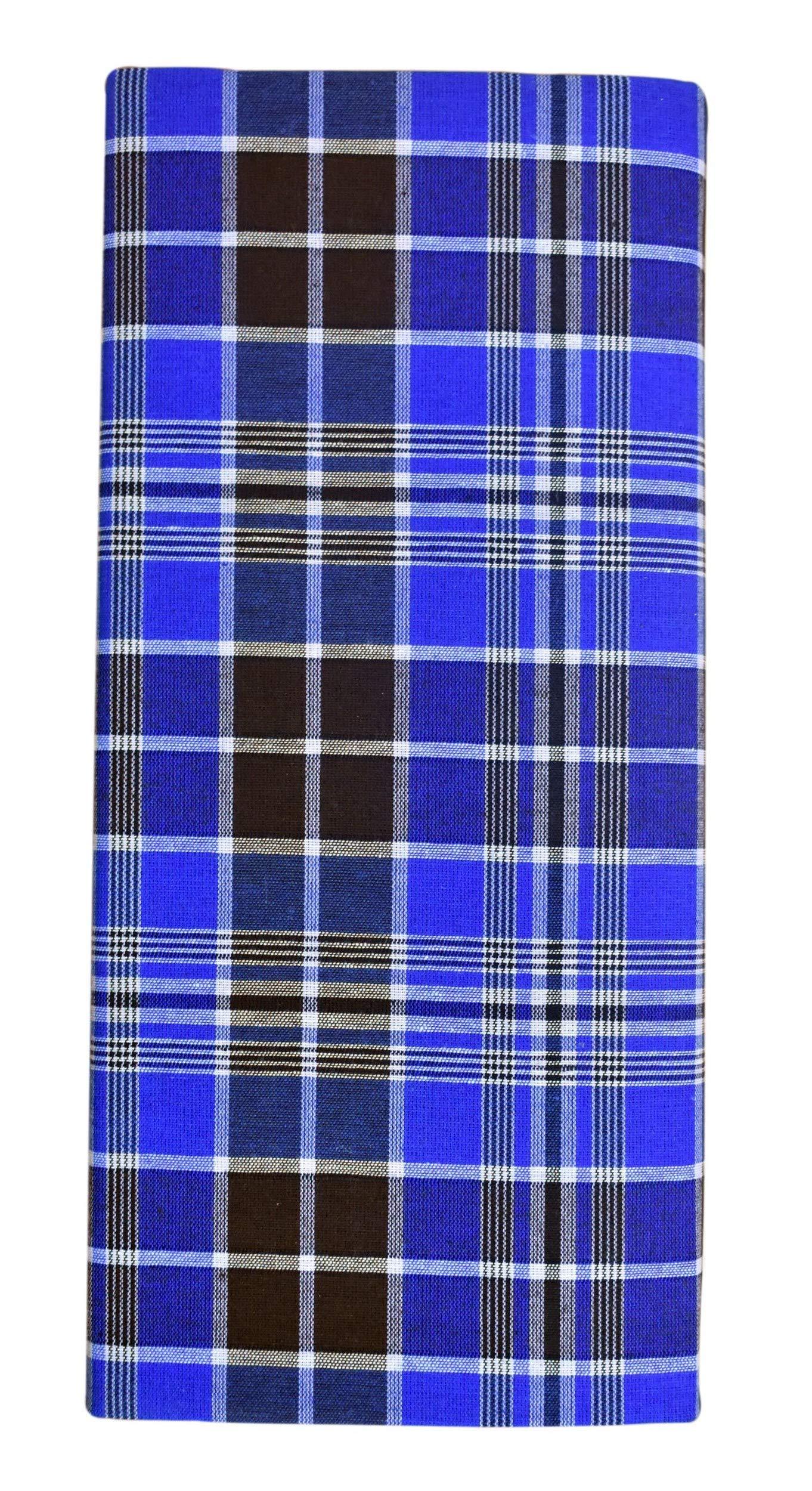 PG COUTURE PG COUTURE Stitched LUNGI // Closed LUNGI Cotton lungies for Men (Multi-Coloured Pack of 4)|| Assorted Checks_2 Meter