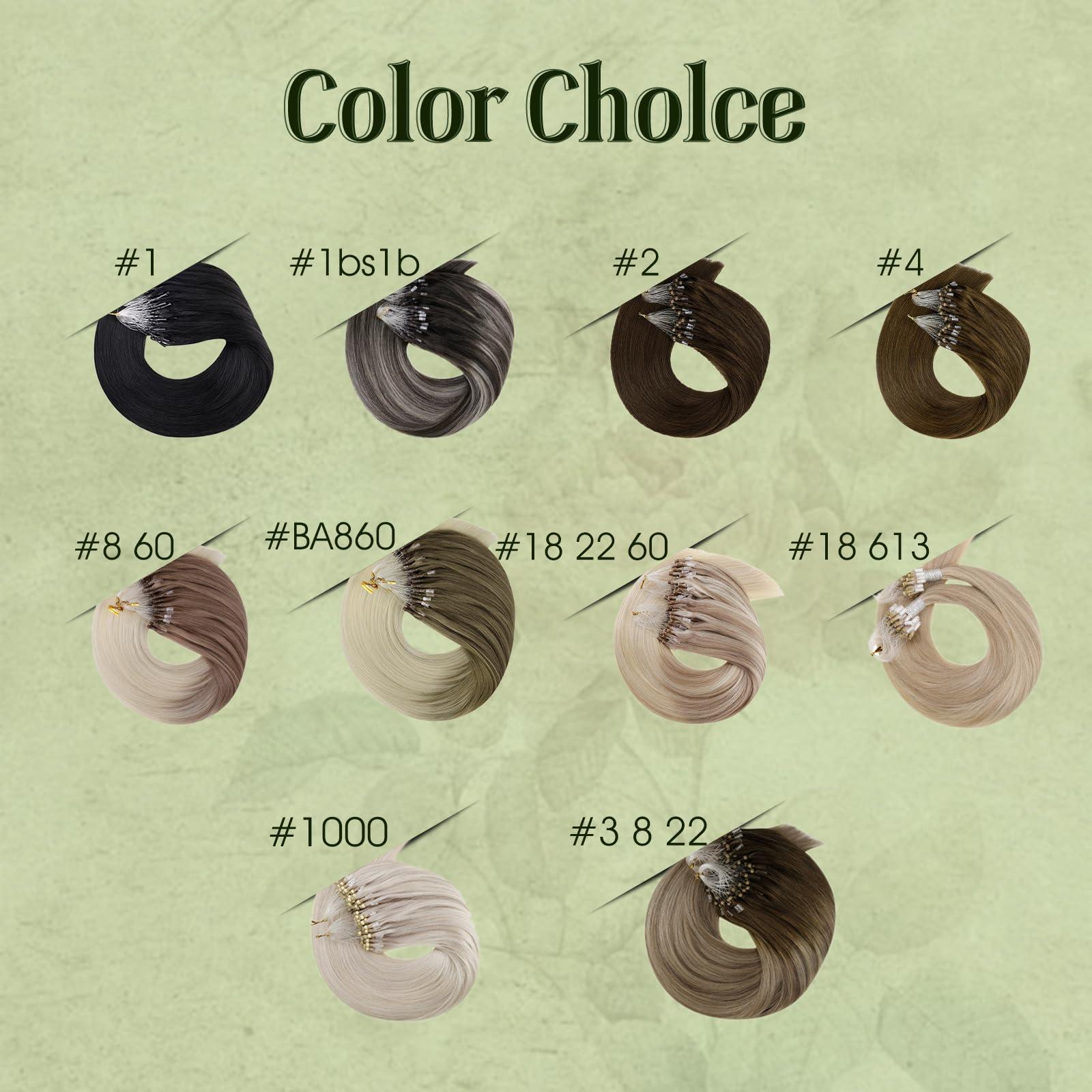 RUNATURE RUNATURE Blonde Micro Link Hair Extensions Human Hair White Blonde Microbeads Hair Extensions Remy Pre Bonded Microlink Hair Extensions Cold fusion Micro Human Hair Extensions Straight 12 Inch 40g 50