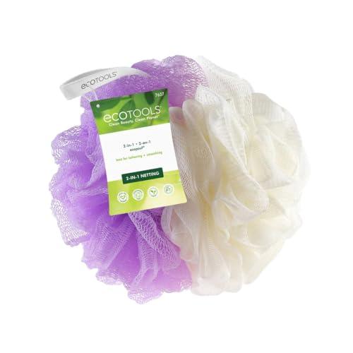 EcoTools EcoTools EcoPouf Bath Sponge, Assorted Delicate and Exfoliating Loofah for Shower and Bath, Assorted Colors, 6 Count