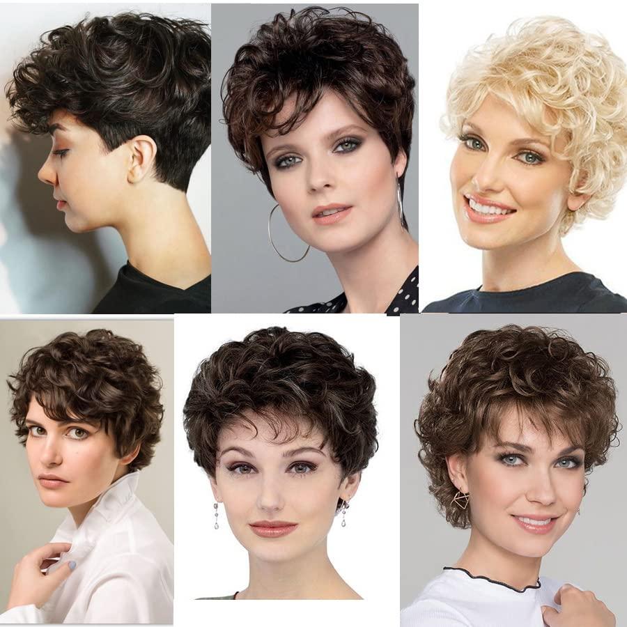 ICRAB ICRAB 6" Natural Fluffy 613# Blonde Human Hair Topper Short Curly Topper Hair Pieces Toupee Clip in Topper Human Hair Wig Topper Wavy Hair Topper Wiglets Hairpieces for Women with Thinning Hair