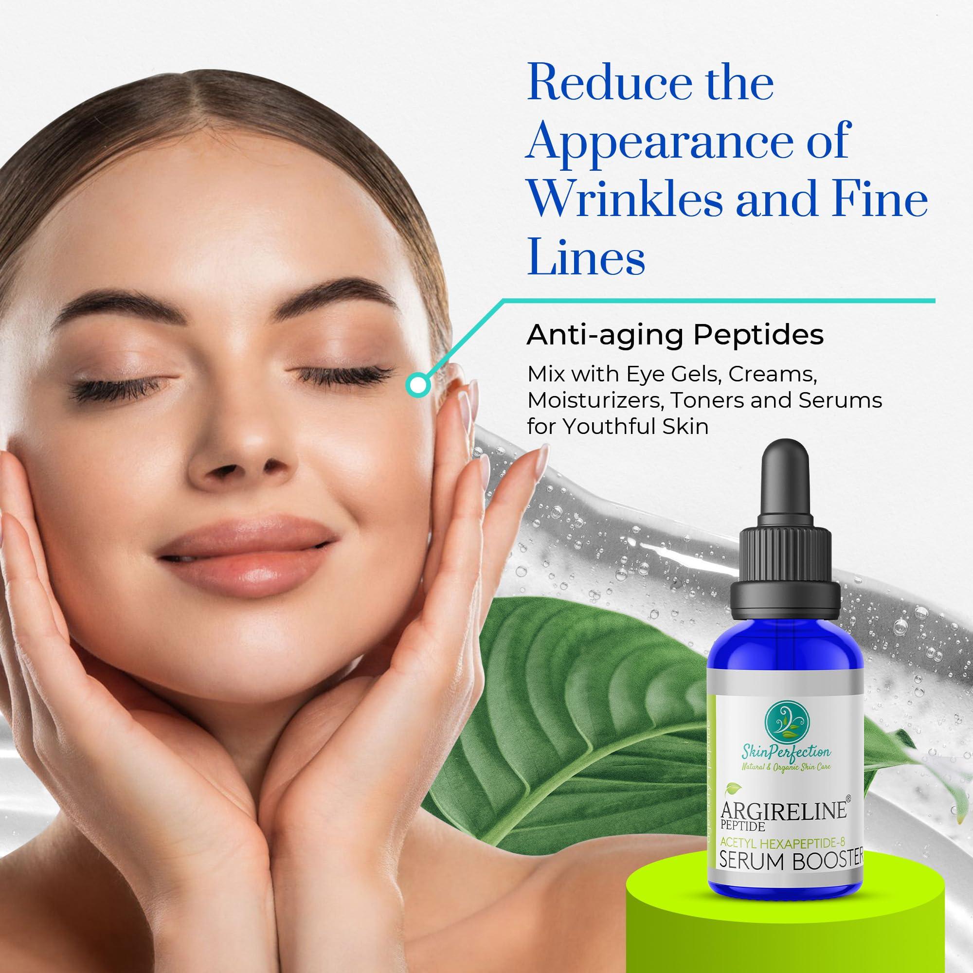 Skin Perfection Skin Perfection Argireline Serum - Peptides Serum for Face with Acetyl Hexapeptide-8 for Fine Lines & Wrinkles - Diy Anti Aging Argireline Booster Solution Mix with Any Skincare Products 0.5oz