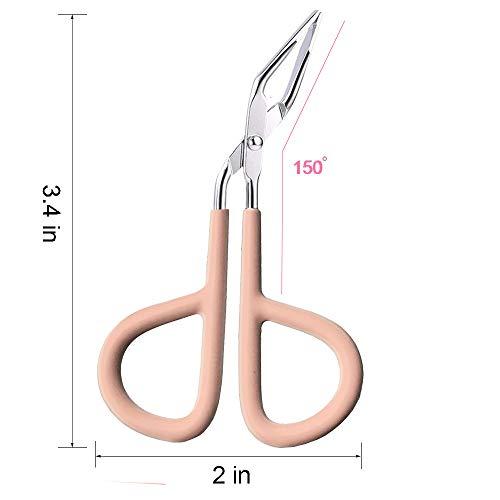 PiggyArt Eyebrow Tweezers, 3 Pack Stainless Steel Scissors Handle Tweezers Clip Eyebrow Remover Brow Shape Grooming Tools (3 Pcs Mixing)