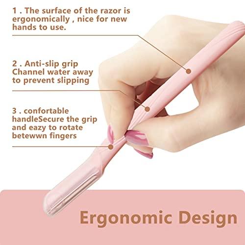 Kewlife gift Razors for women, Dermaplane Facial razors for women face. Eyebrow Razor for Women Sensitive Skin, Multipurpose Face Shavers for Women's Face, Lips & Eyebrows-3pcs