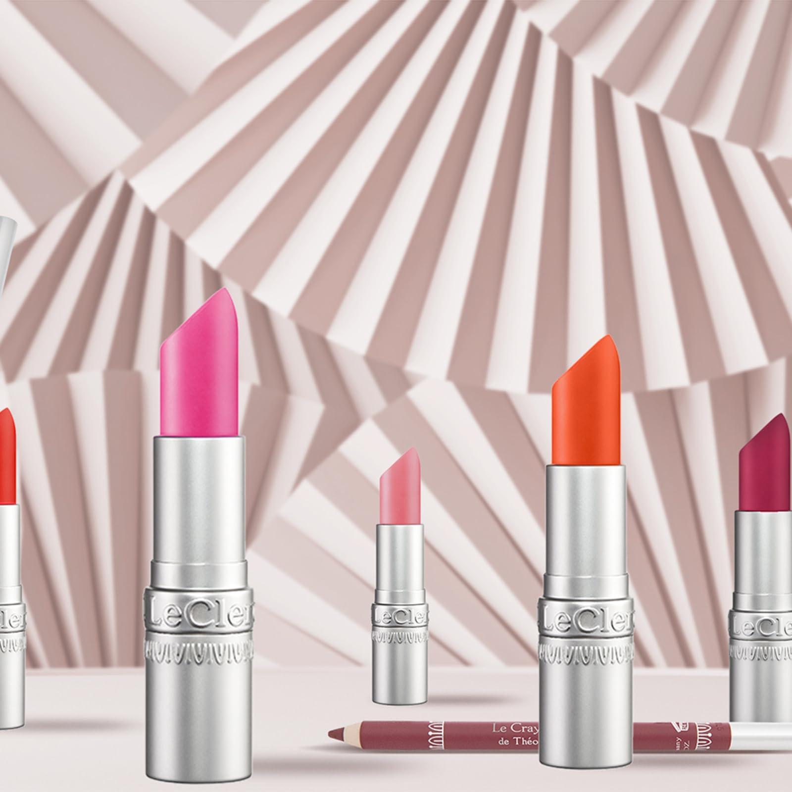 T. LeClerc PARIS 1881 T. Leclerc Satin Lipstick - Intense Lustrous Moisturizing Creamy Formula High Impact Color Pigment Long Lasting Face Makeup Red Lip Cream Hydrating Conditioning Stick Balm Made In France (Royal)