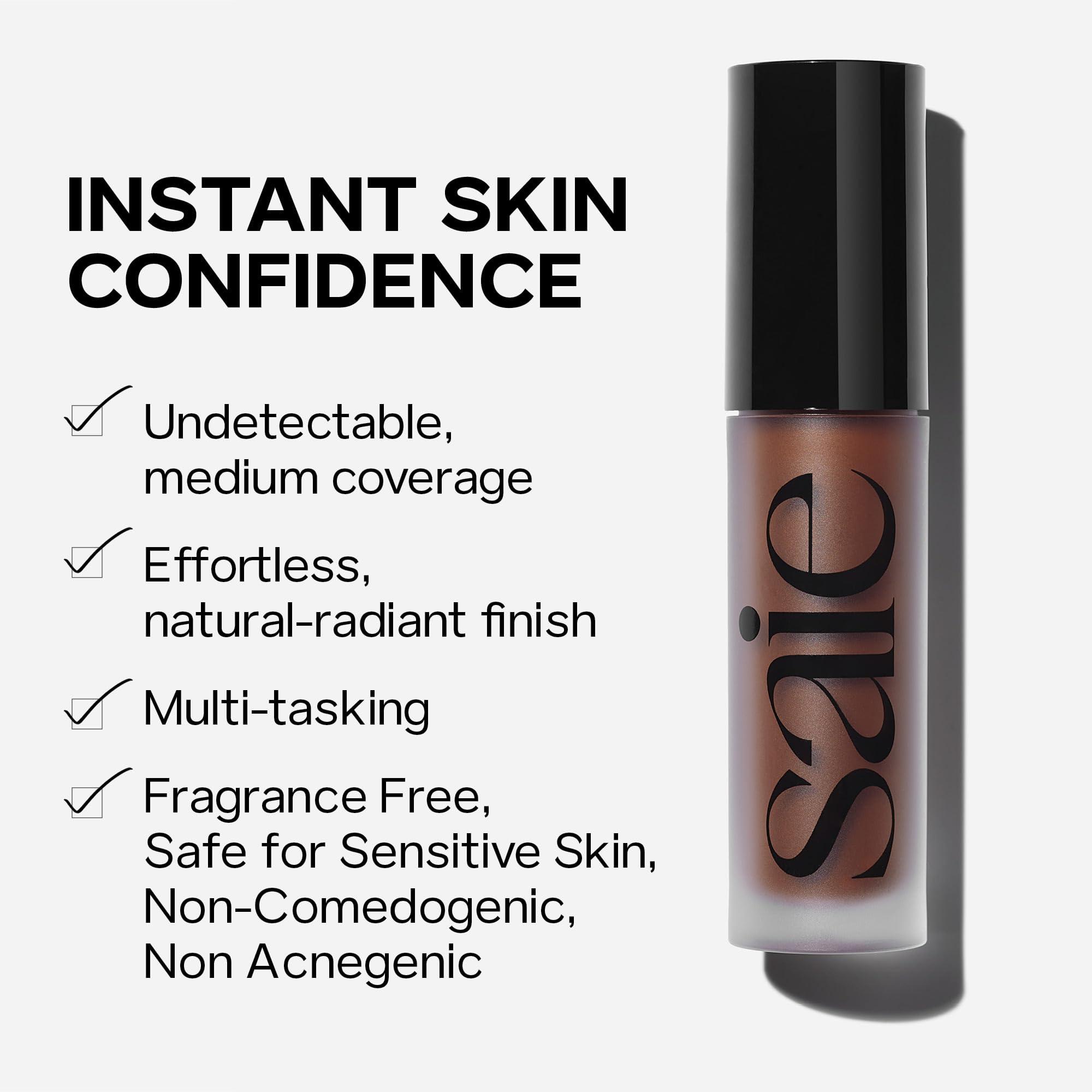 Saie Saie Slip Tint Radiant Cream Concealer & All-Over Face Makeup - Concealer for Dark Circles, Redness & Blemishes - Lightweight Makeup Made with Hydrating Hyaluronic Acid - Shade 12 (0.17 oz)