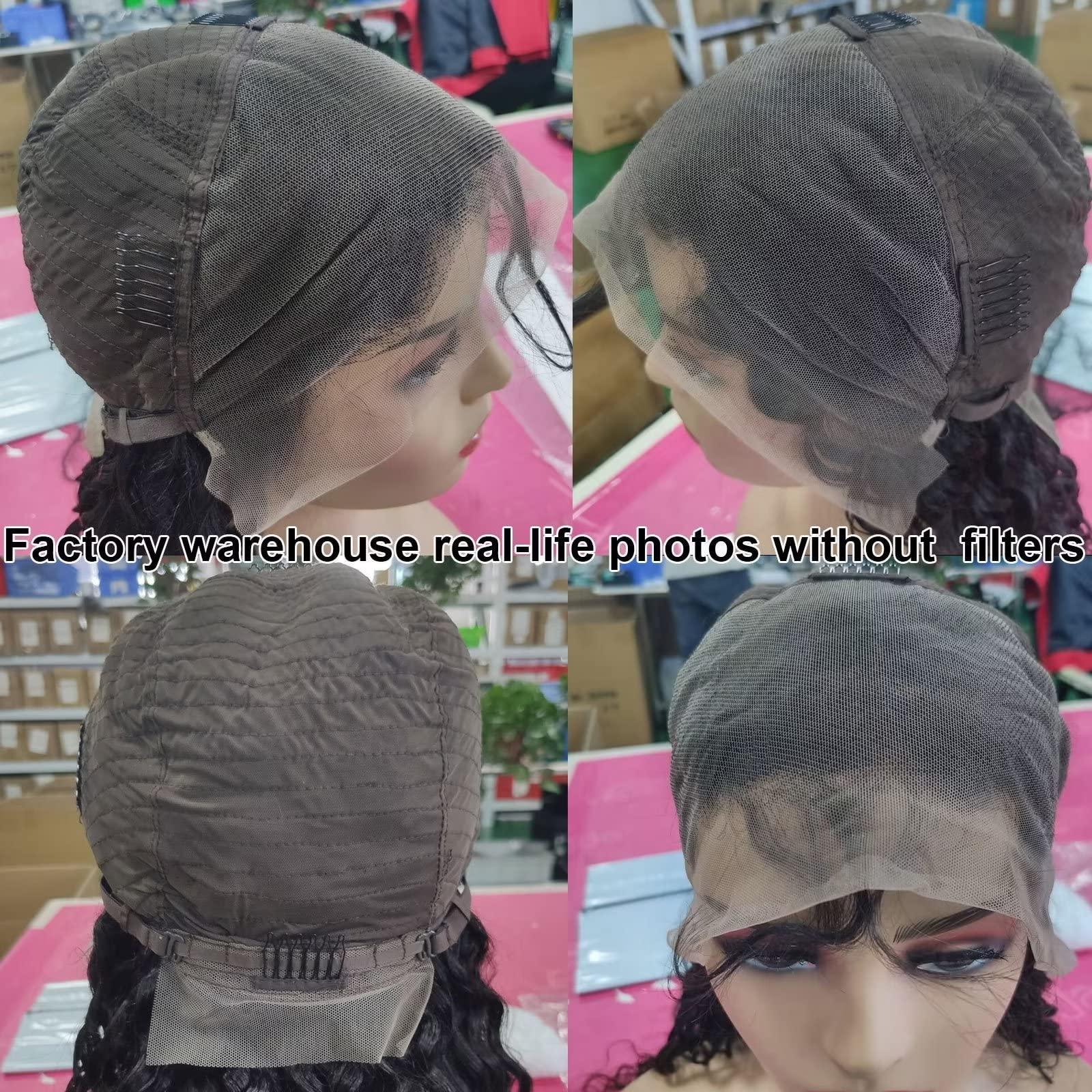 Lemoda Lemoda 12A 13x4 Water Wave Full Lace Frontal Virgin Human Hair Wigs Deep Wave 13x4 HD Lace Front Wigs Wet and Wavy Human Hair Wig 32inch