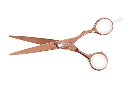 Cricket Cricket Centrix Roc-It Dog 6” Titanium Shear Professional Stylist Hair Cutting Scissor Lightweight, Rose Gold