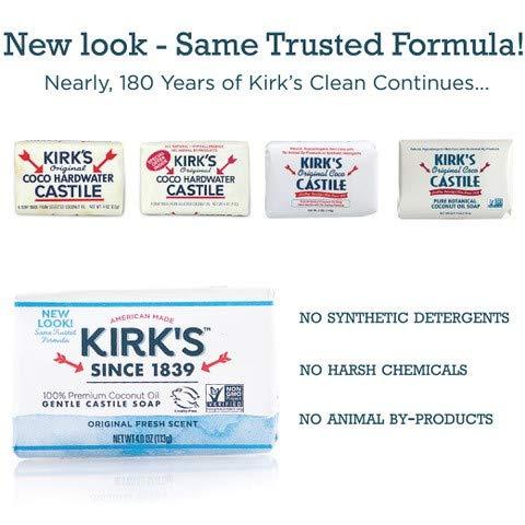 Kirk's Kirk\'s Original Coco Castile Bar Soap Original Fresh Scent 4 Ounces (Pack of 10)
