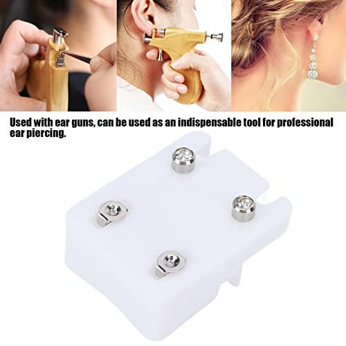 GOTOTOP 12 Pairs Stainless Steel Stud Earrings, Premium Ear Piercing Gun, Steel Safe Ear Piercing Gun Tools Kit Ear Stud Earplug Earring For Ears Nose Navel Lip