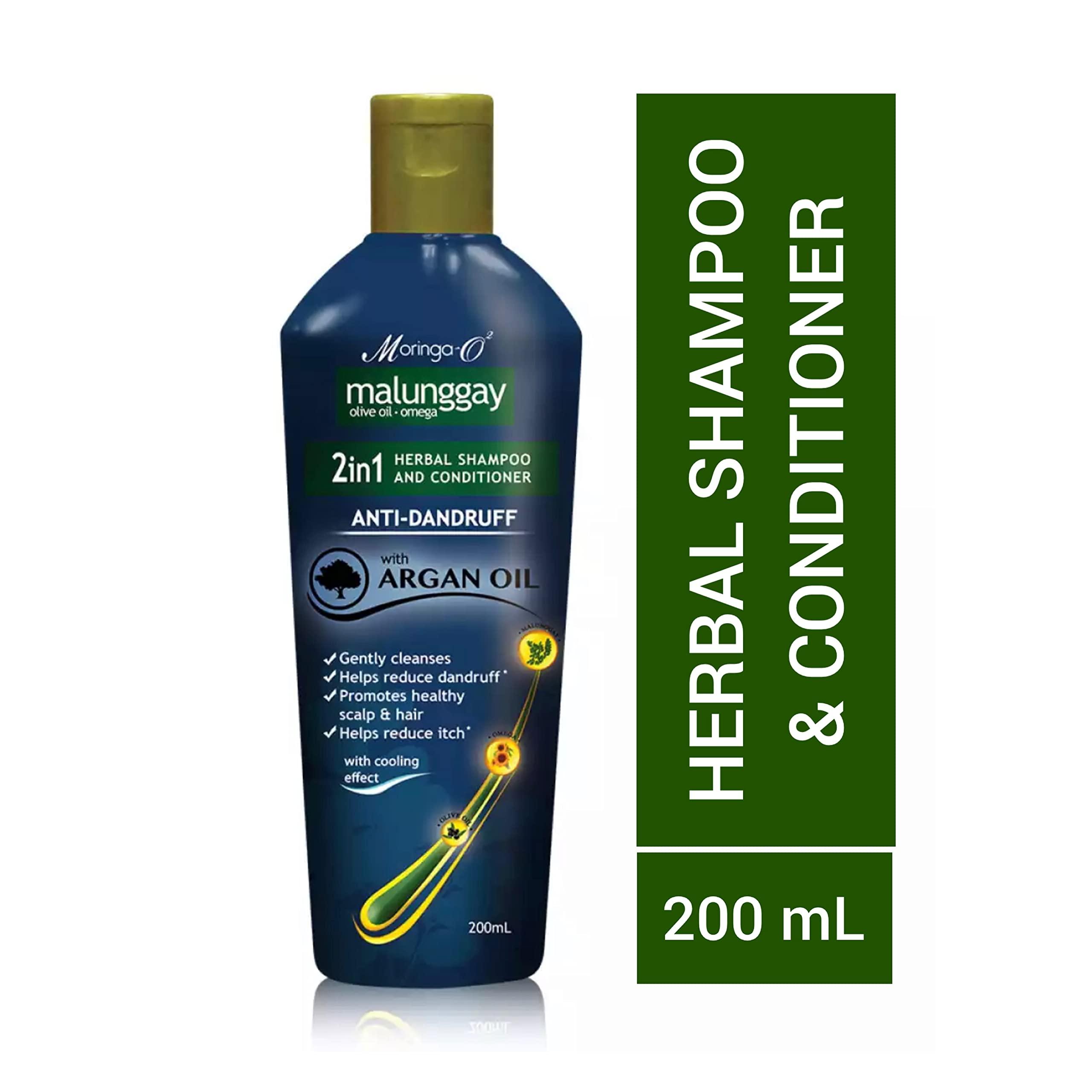 Moringa-O2 Moringa-O2 Herbal Anti-Dandruff Shampoo & Conditioner with Argan Oil 2-in-1, 200mL