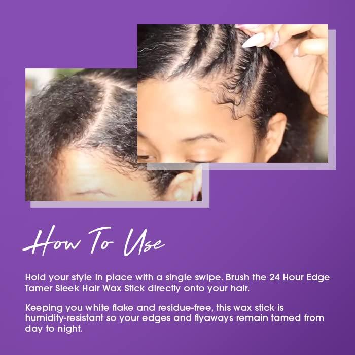 EBIN NEW YORK EBIN NEW YORK 24 Hour Edge Tamer Hair Sleek Stick, Extreme Firm Hold, 2.7 oz, Acai Berry – Sleek & Go, No Flaking and White Residue