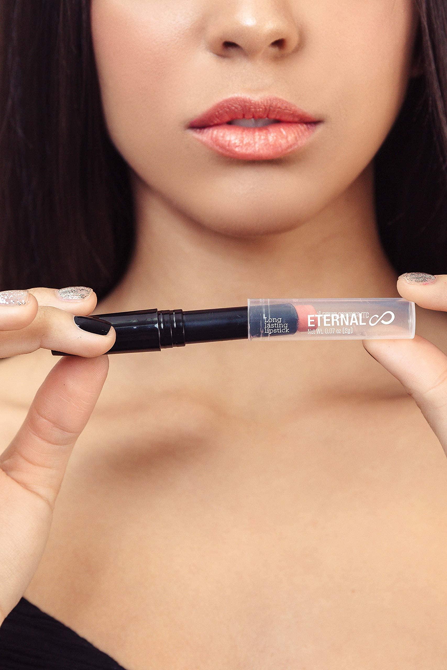 Eternal Eternal Long Lasting, Moisturizing Lipstick with Vitamin E – Professional Luxury Collection with Strong Pigments – Creamy, Semi Matte Finish, Longwear, Modern Colors and Shades (Temptation)