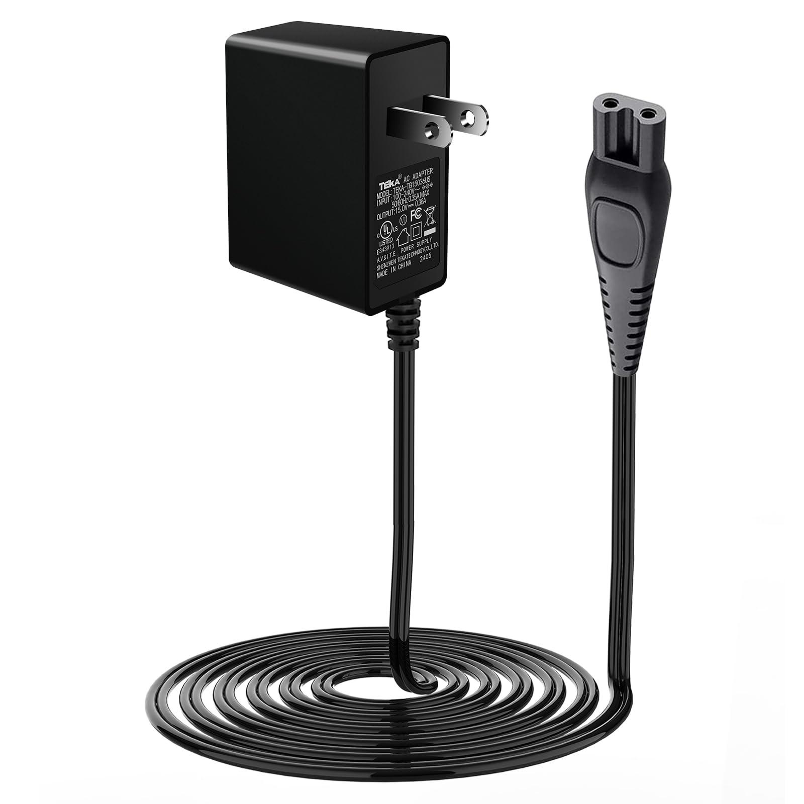 Jewaytec Charger for Philips-Norelco-HQ8505 Norelco 7000 5000 3000 9000 Series Electric Shaver Razor, Aquatec, Arcitec, Multigroom Beard Trimmer & More 15V AC Adapter Power-Supply Cord by Jewaytec