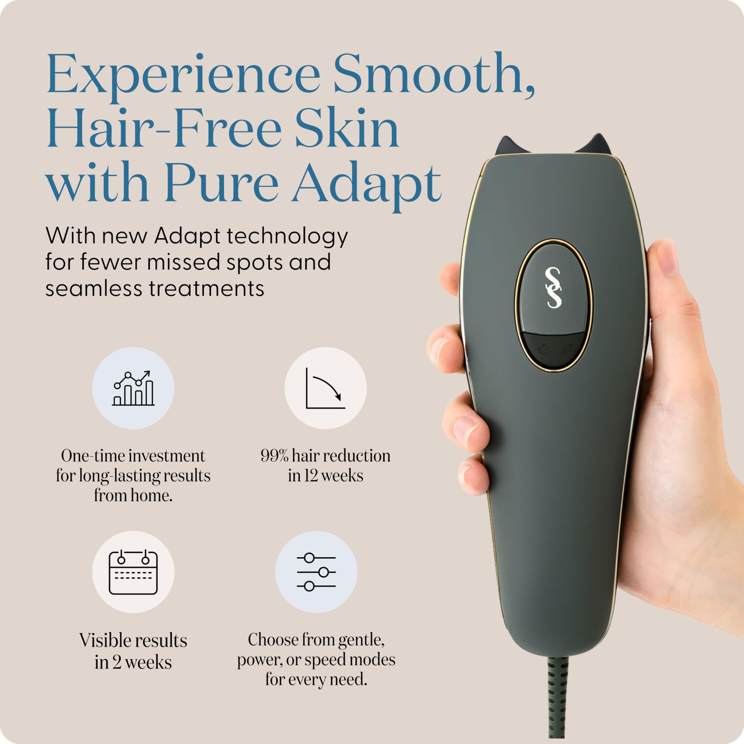 SMOOTHSKIN SmoothSkin Pure Adapt Green IPL Laser Hair Removal Device for Women & Men, Pure Fit Upgrade; Long-Lasting Hair Reduction, for Body & Face, Home Hair Removal, Alternative to Laser & Bikini Shaver