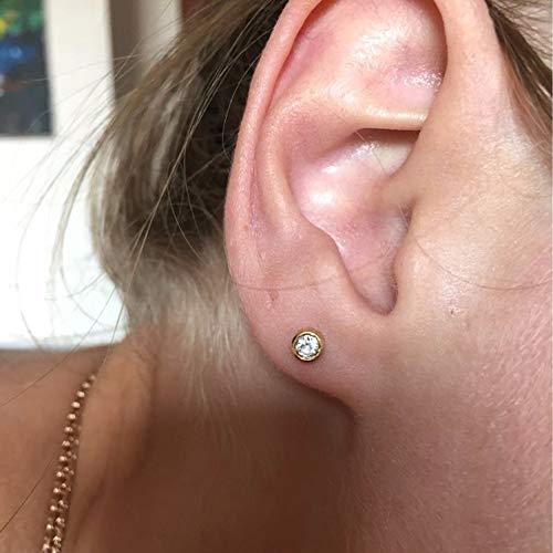 prgislew Ear Piercing Gun - Silmy 2 Pack Ear Piercing Kit Disposable Self Ear Piercing Gun with Ear Stud and Clean Tool Pierce Kit Tool for Nose Studs Cartilage Tragus Helix Piercing Gun (Silver White1)