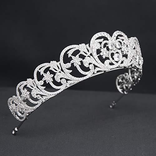SEPBRIDALS The Spencer Replica Tiara Cubic Zirconia Royal Diadem for Wedding,Crystal Princess Headpieces,Prom Hair Jewelry CH10384