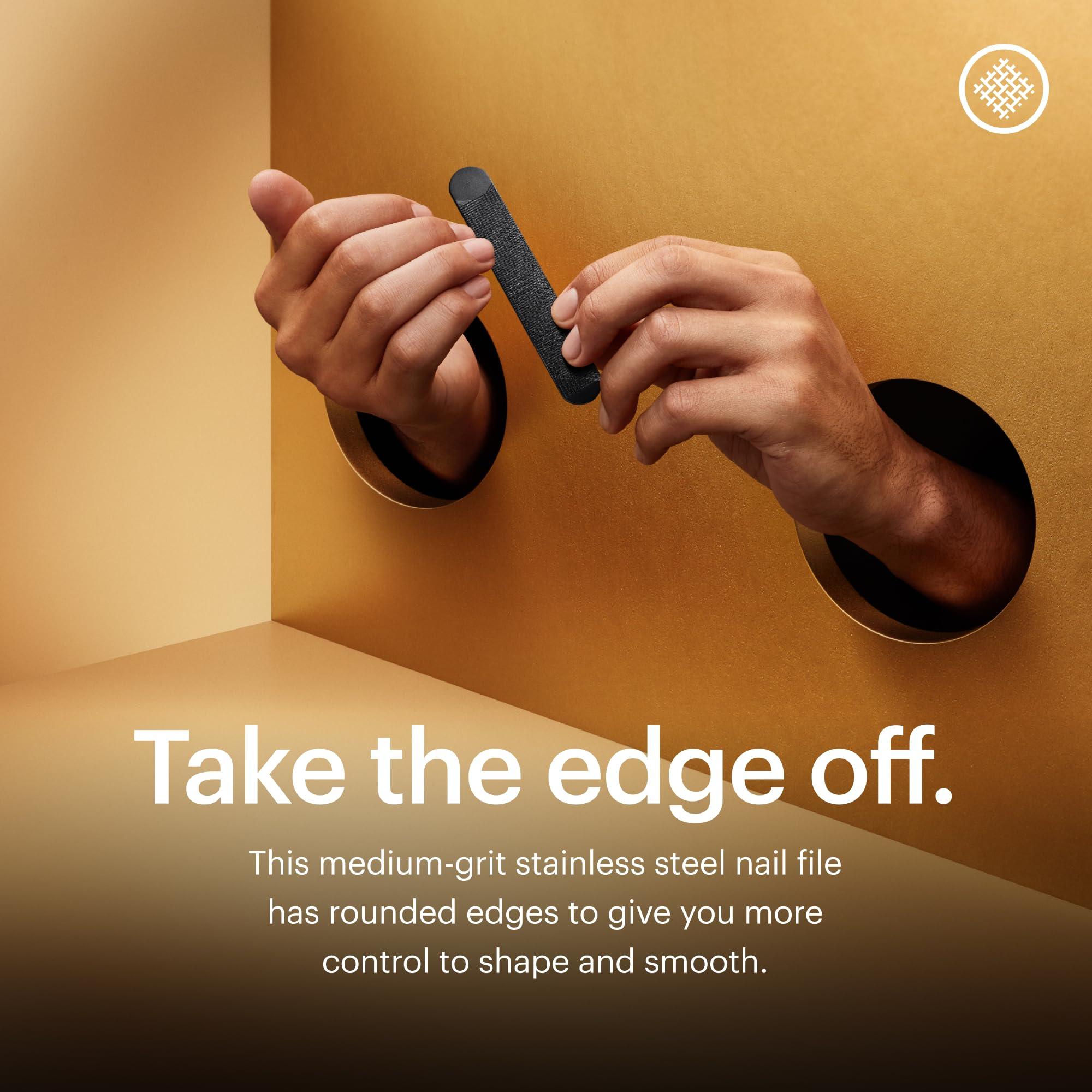 MANSCAPED MANSCAPED Shears 3.0, 5-Piece Precision Mens Nail Grooming Travel Kit, Stainless Steel Manicure Set with Fingernail & Toenail Clippers, Nail File, Slant Tip Tweezers, Cuticle Scissors, Travel Case