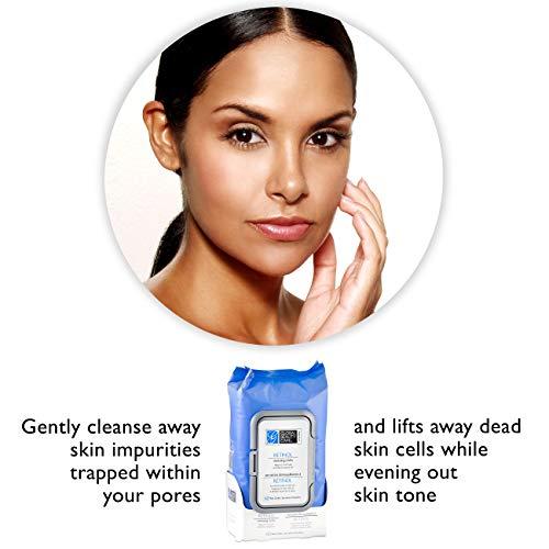 Global Beauty Care Retinol Cleansing Cloths and Makeup Removal Wipes 60 Ct.
