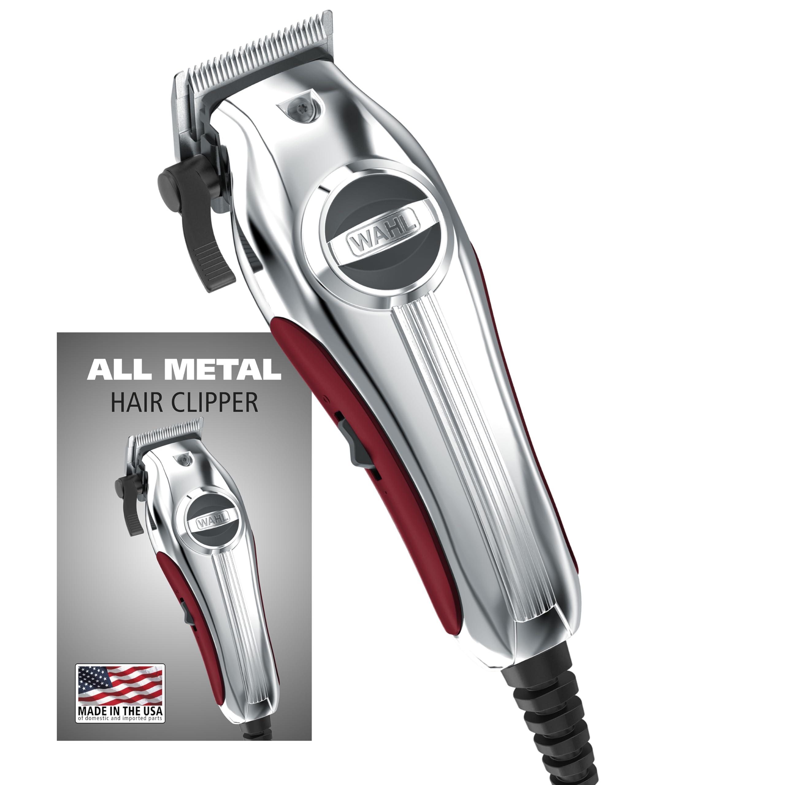 Wahl Wahl USA Pro Ultra Quiet High Torque Corded Hair Clipper for Ultra Quiet Operation and Cooler Operating Temperatures, Metal Housing with Bonus Hair Clipping Guard Caddy - Model 3000097