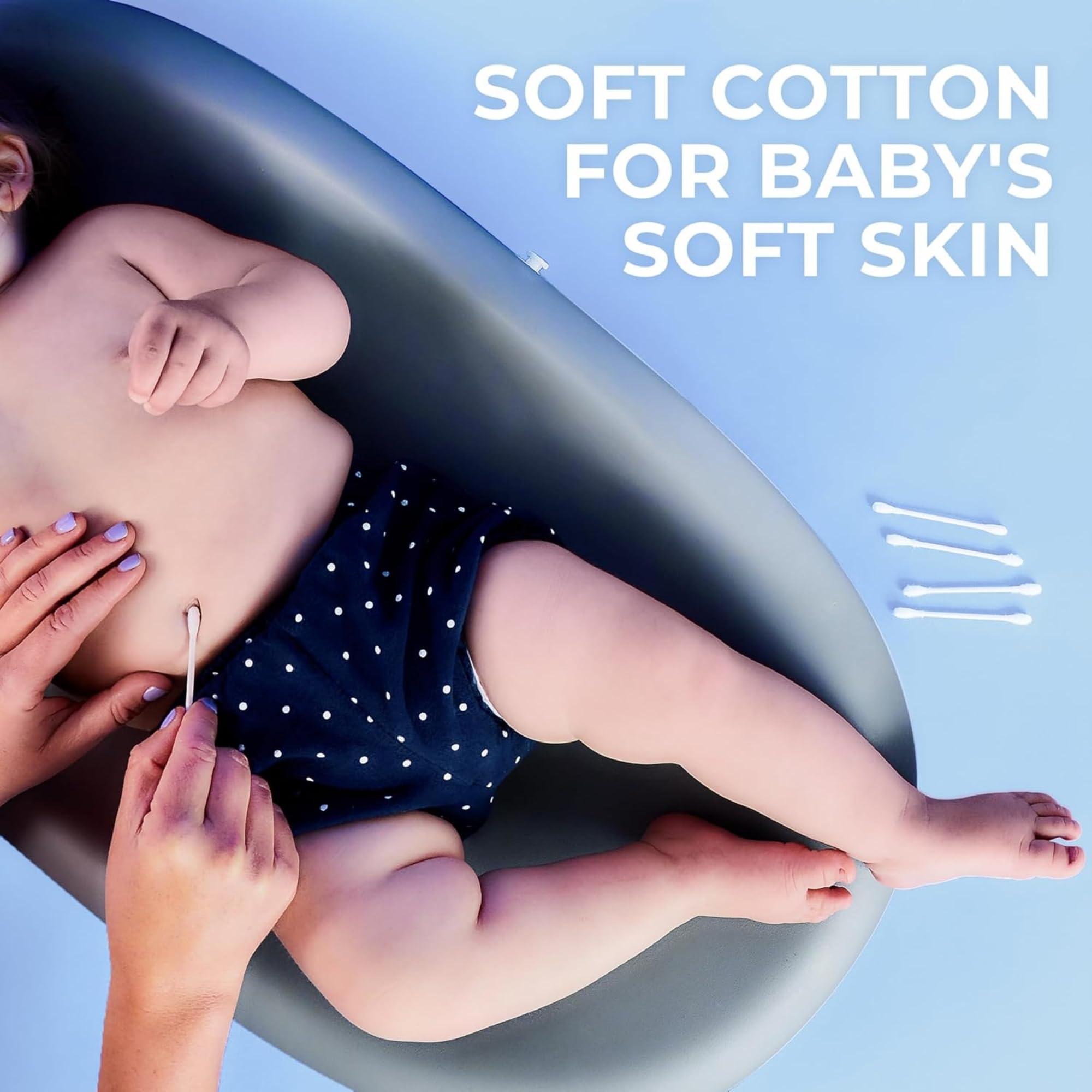 Grisa Box Qtips Cotton Swabs for Hygiene & Beauty Care | Soft 100% Cotton | 625 ct (2 boxes) + 500 ct (1 box) | 1,750 Total Swabs for Cleaning, Makeup, & First Aid + GrisaBox Stickers