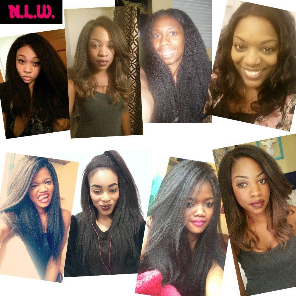 N.L.W. 360 Lace front wigs N.L.W. Italian Yaki 360 Lace Front Human Hair Wigs for Black Women Brazilian human Hair Glueless 360 Lace Wig with Baby Hair 16 inches