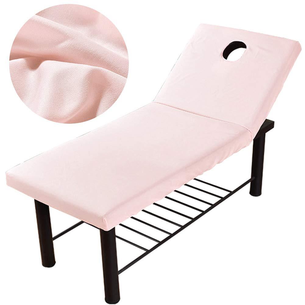 EKDJKK EKDJKK Massage Table Sheet, Massage Bed Cover with Face Hole, Fitted Sheets Washable Reusable Massage Table Cover(White, 2PC)