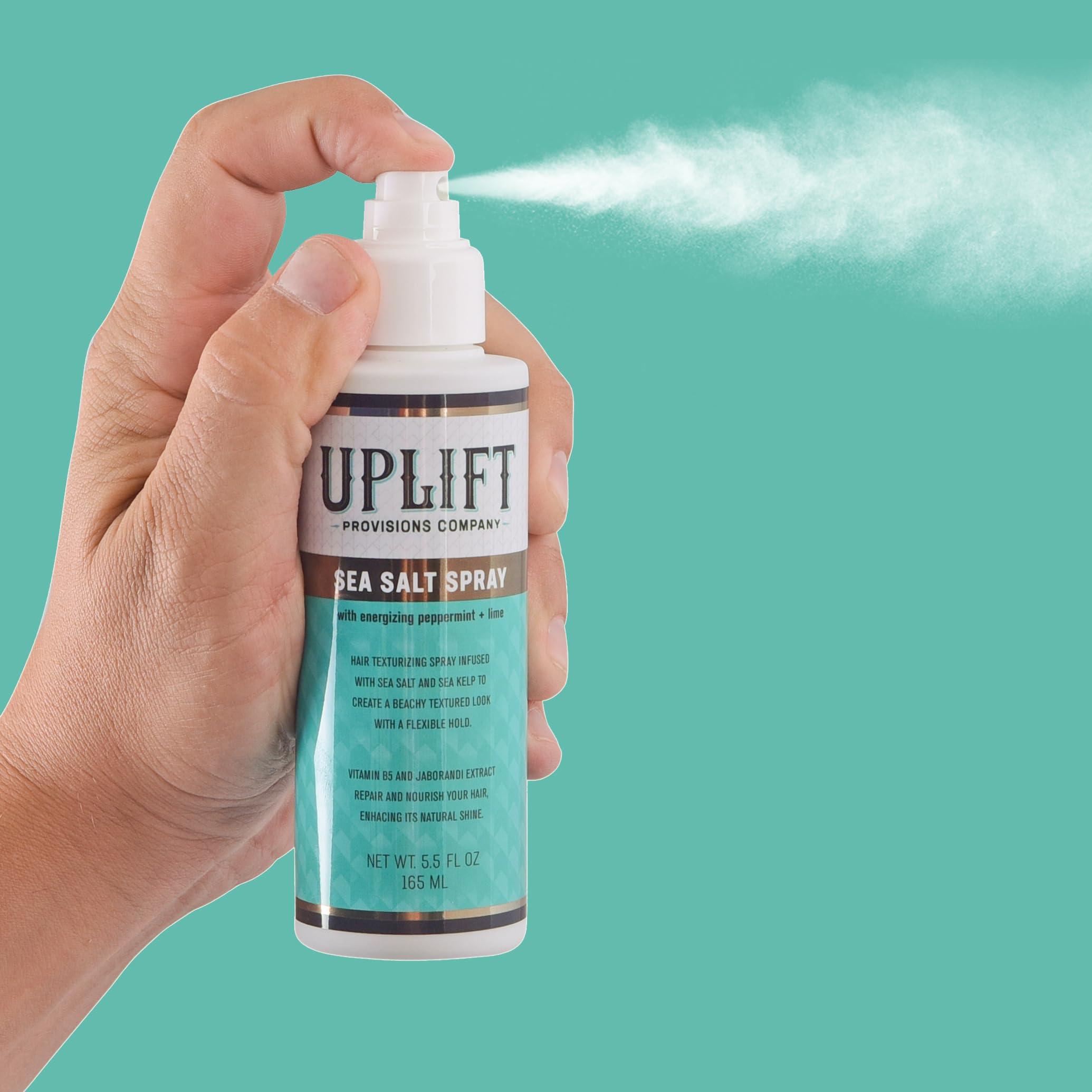 Uplift Provisions Company Uplift Provisions Company Sea Salt Spray - Versatile Texture Spray for Hair to Achieve Perfect Beach Waves, Amplify Curly Hair, or Boost Volume in Fine or Thin Strands - 5.5 oz