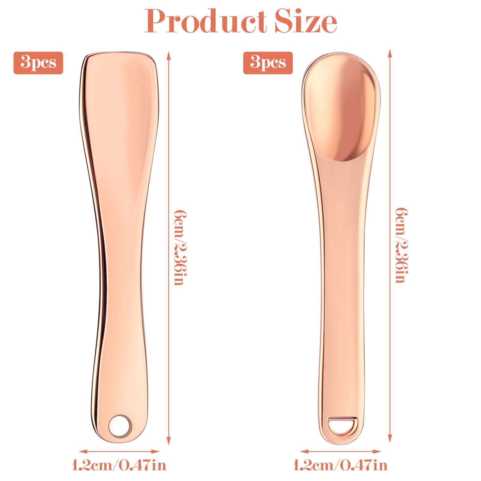 Giantree Giantree 6 Pcs Metal Makeup Spatula, Skin Care Makeup Spoons Mini Face Spatula Skincare Applicator for Beauty Cosmetics Lotion Mask Creams Stick Tiny Scoop