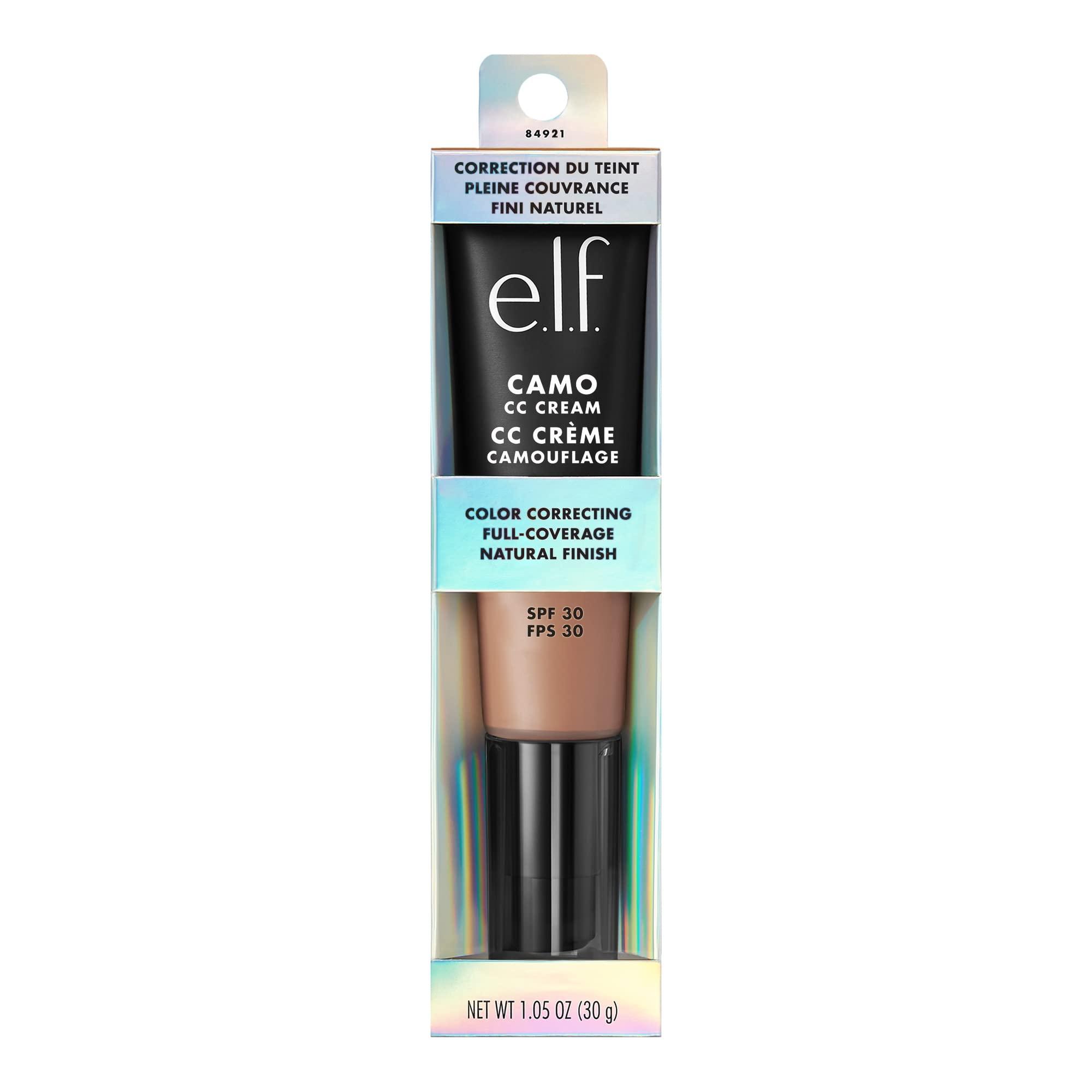 e.l.f. e.l.f. Camo CC Cream, Color Correcting Medium-To-Full Coverage Foundation with SPF 30, Tan 425 N, 1.05 Oz (30g) (Pack of 2)