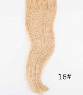 RemeeHi Remeehi 3/4 Half Wig Brazilian Remy Human Hair Wigs Body Wave Clip in None Lace Half Wig(18" 180g 16#)