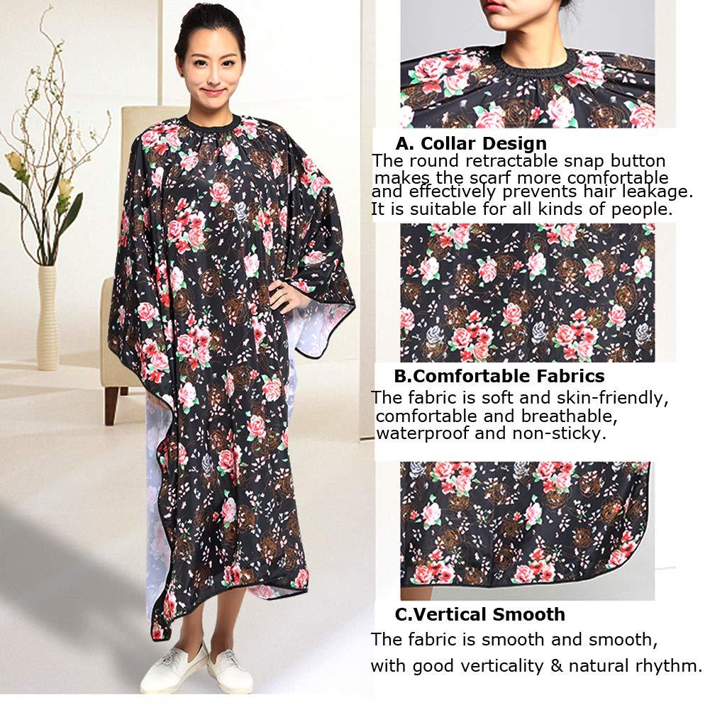 KAHOT KAHOT Salon Professional Haircut Stylist Color Cape Shampoo&Cutting Hairdressing Capes,Waterproof Hairdresser Cloth Barber Gown Wrap,55*63inch (Rose) free size
