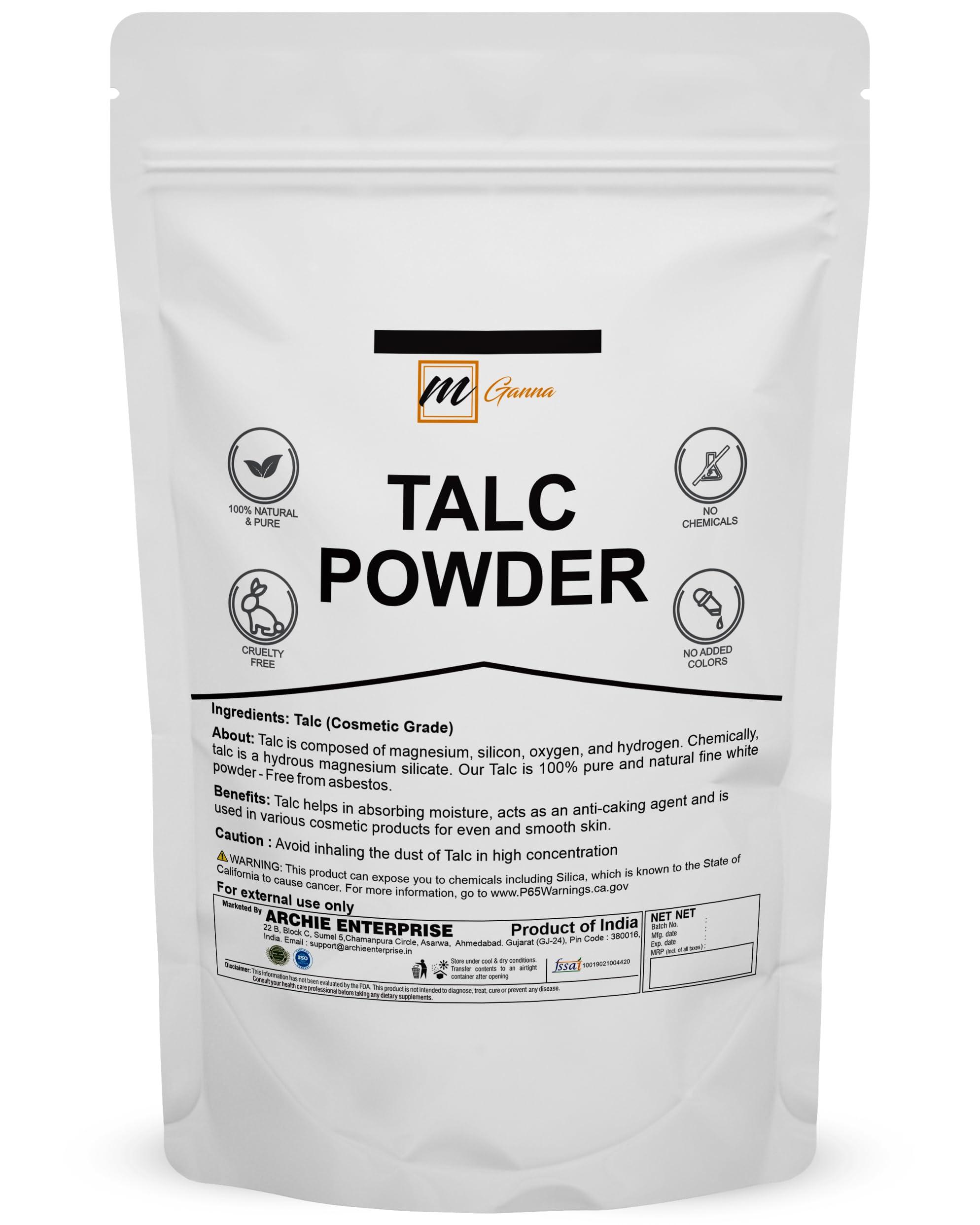 mGanna mGanna 100% Natural Talc Powder for Facial Make-up, Cosmetic Formulations, and Other Industrial Application 1 LBS / 454 GMS
