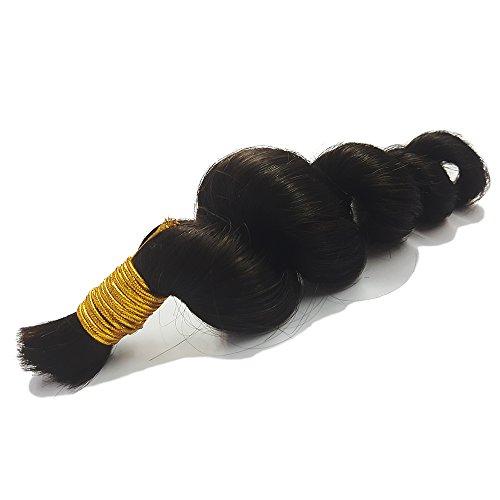 Hannah Queen Hannah Queen product Wholesale Human Hair Bulk In Factory Price 3 Bundle 300g Brazilian Loose Wave Bulk Hair For Braiding Human Hair No Weft (18 20 22 inch Natural Black 1B)