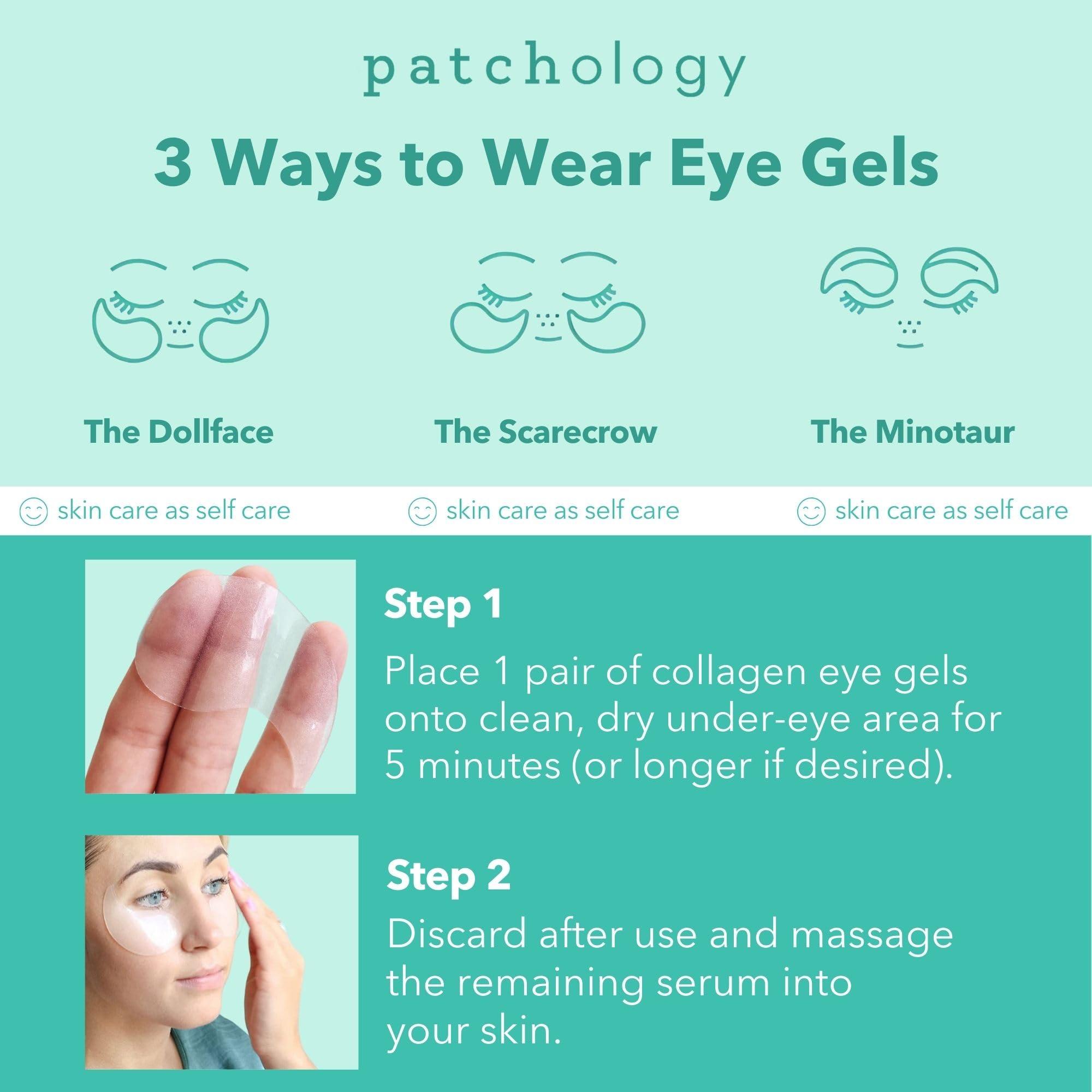 Patchology Patchology Rejuvenating Under Eye Gels - Hydrating Eye Mask w/Caffeine & Collagen - Under Eye Patches For Dark Circles - Puffy Eyes Care, minimize Puffiness & Wrinkles Reducer (15 Pairs)