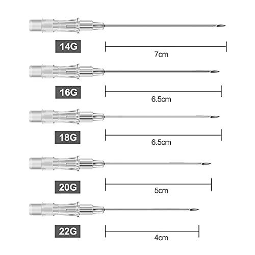 combofix combofix Catheter Piercing Needles 6pcs 22G Gauge Catheter Piercing Needles IV Catheter Needles for Ear Nose Belly Piercing Disposable Piercing Needles