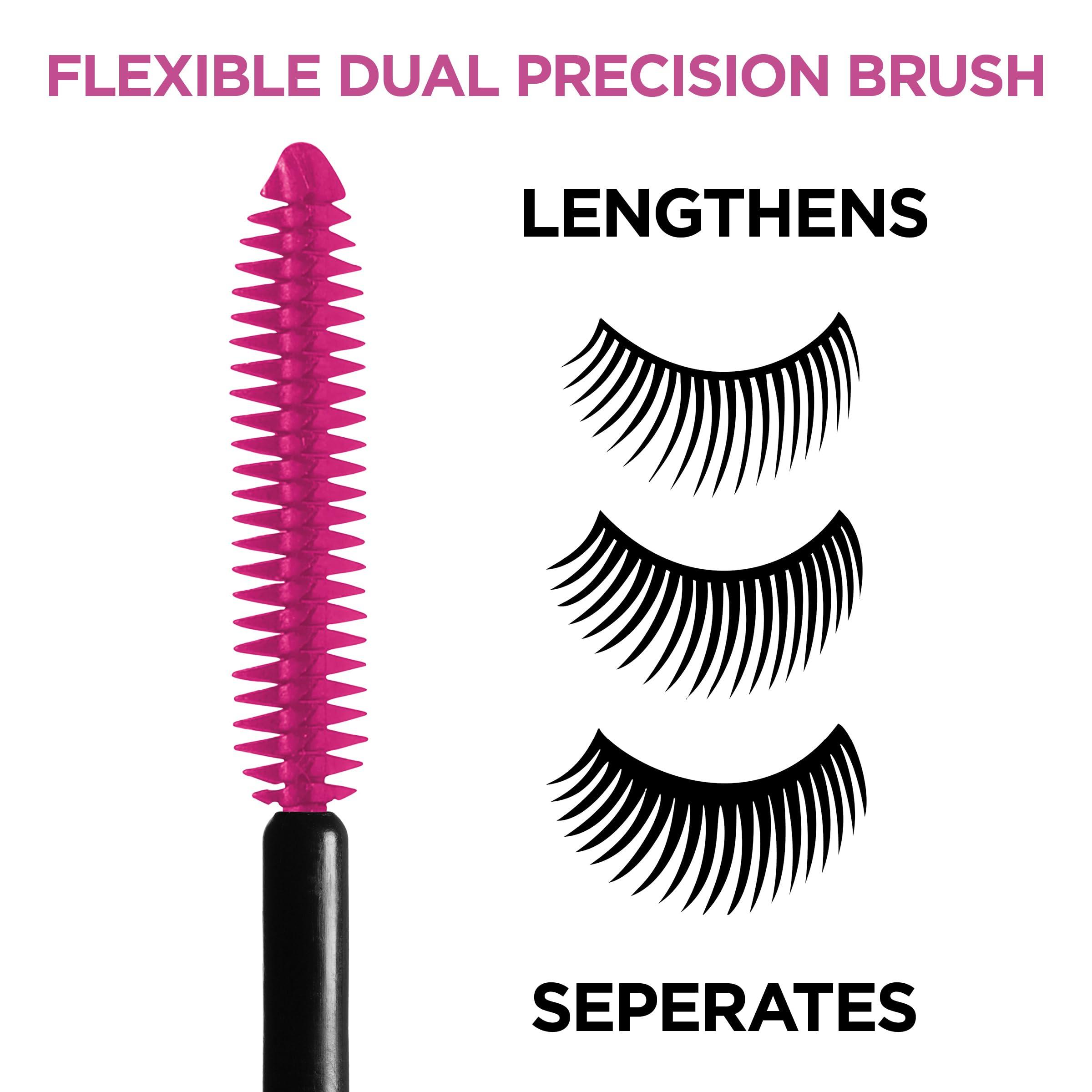 LOral Paris L\'Oreal Paris Makeup Telescopic Original Lengthening, Lash Separating Mascara with Dual Precision Brush, Waterproof, Black, 0.27 Fl Oz., 1 Count (Pack of 2)