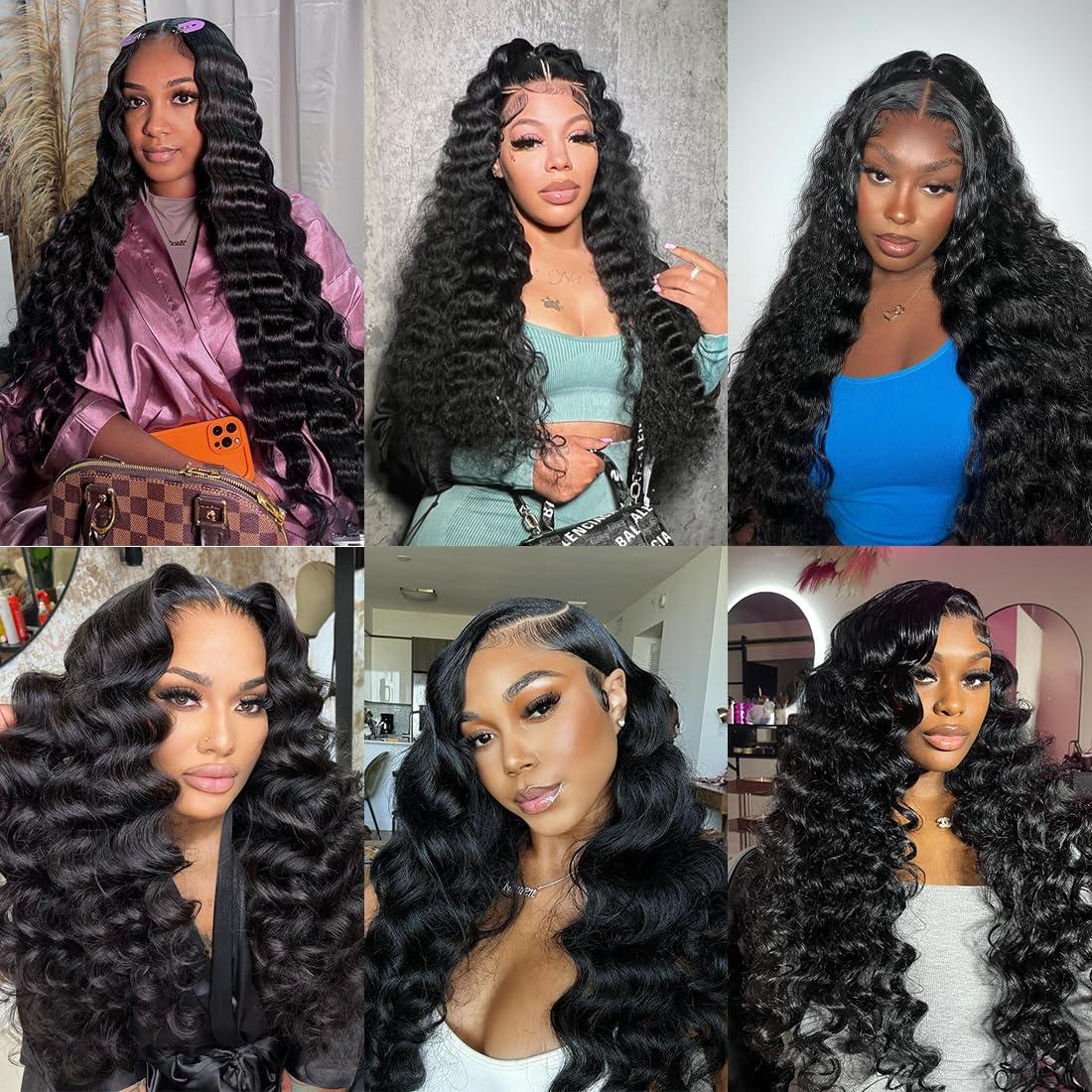 yuccy yuccy 40 Inch Wig Human Hair 13x4 Straight Lace Front Wigs Human Hair 200% Density Glueless Wigs Human Hair Pre Plucked HD Transparent Lace Frontal Wigs Human Hair Wigs for Black Women