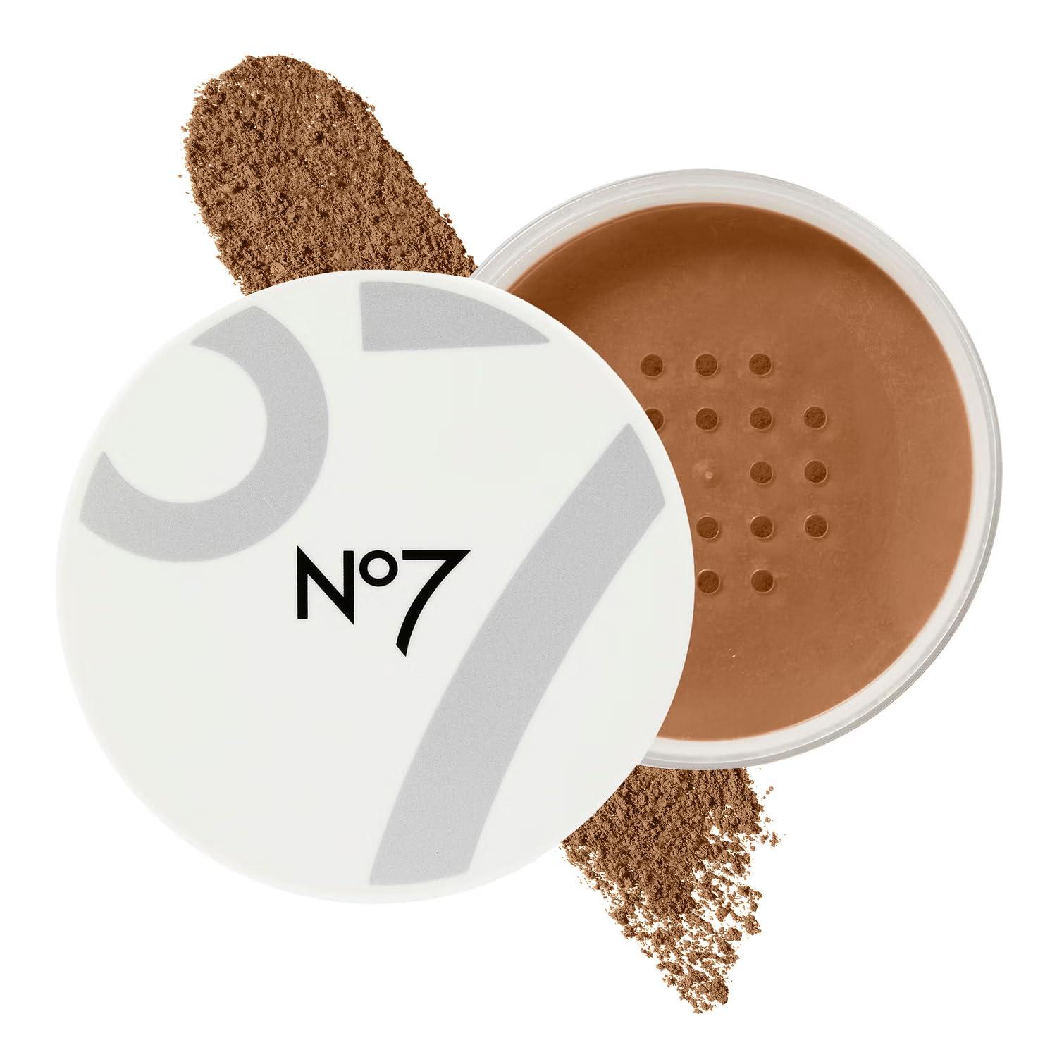 No7 No7 Flawless Finish Loose Powder - Deep - Loose Finishing Powder - Makeup Setting Powder with Matte Finish for All Skin Tones - All Skin Types Including Oily Skin